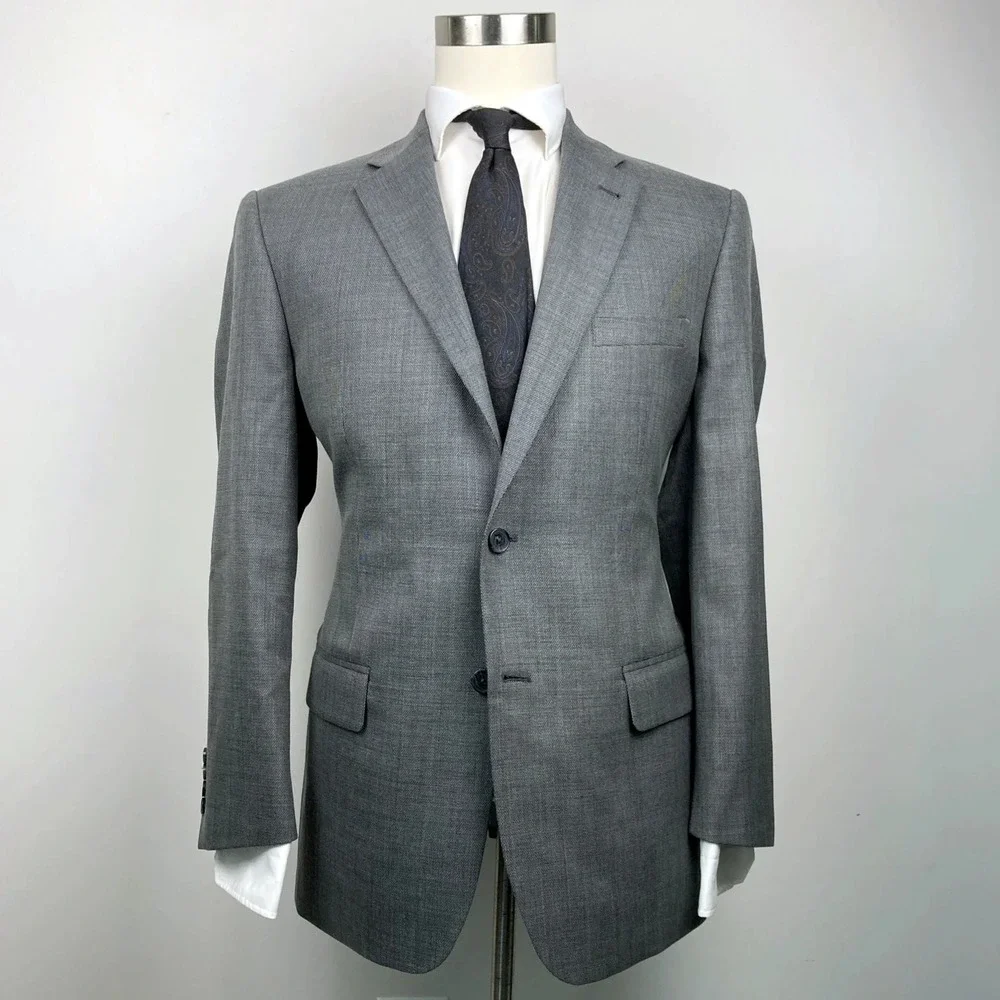 Turnbury Blazer Jacket Mens Grey Wool Blend Sport coat 42R